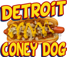 Detroit Coney Dog Decal Concession Food Truck Vinyl Sticker