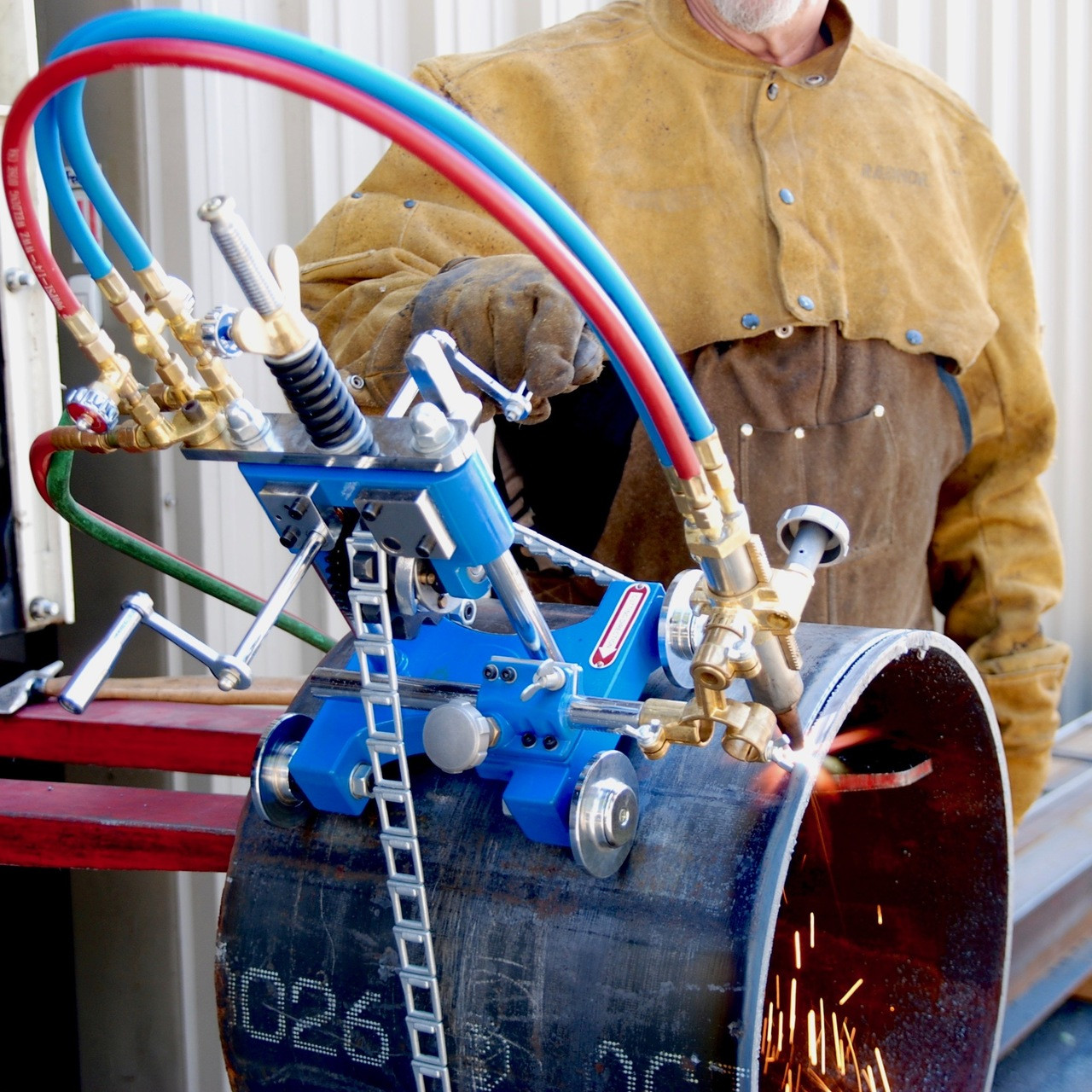 BLUEROCK CG-211Y Manual Pipe Cutting Beveling Machine Gas Torch Burner