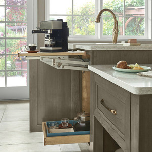 cabinet wide inch kitchen station breakfast kraftmaid cabinets floating shelves base clean shelf mixer