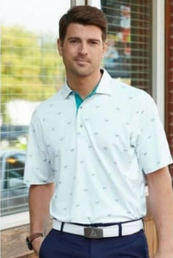 Bermuda Sands Short Sleeve Polo Shirt (Palmyra, Reef, Medium) Golf NEW