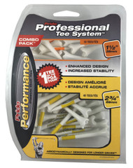 Pride Professional Tee System Combo Pack (1.5"/2.75" White/Orange/Yellow 50pk tees)  NEW