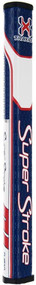 SuperStroke Traxion Flatso 1.0 Putter Grip (Red/White/Blue 1.14", 87g) Golf NEW