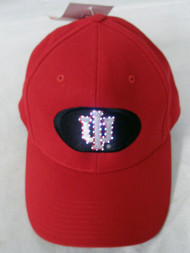 Indiana University Light Wear Fiber Optic Hat (Red, Adjustable) Golf Cap NEW