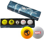 Volvik Vivid Marvel X Golf Balls (Thor, 4pk) Avengers Gift Set NEW