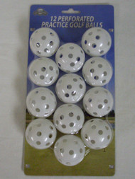 On Course Perforated Practice Golf Balls (12pk) Plastic Golf Ball NEW
