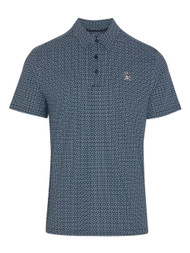 Original Penguin Polo Shirt (All Over Micro Pinball Flipper, Caviar, Medium) NEW