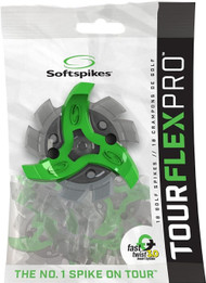 Soft Spikes Tour Flex Pro Golf Cleats (Green, Fast Twist 3.0) 18 Cleats NEW