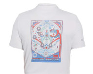 Original Penguin Polo Shirt (Pinball Graphic , Bright White, Medium) NEW