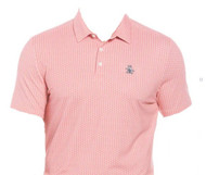 Original Penguin Polo Shirt (All-Over Pete Print, Strawberry Pink, Large) NEW