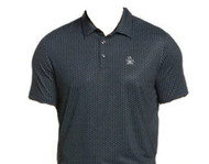Original Penguin Polo Shirt (All-Over Pete Print, Caviar, Large) NEW