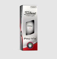 Titleist Pro V1x Performance Alignment Golf Balls (White/Green, 3pk) 1 Sleeve 2023 NEW