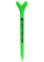 Zero Friction Power 3-Prong Tees (4", Green, 8pk) Golf NEW