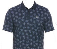 Original Penguin Polo Shirt (All-Over 60's Floral Pete, Black Iris, Medium) NEW