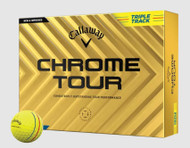 Callaway Chrome Tour Triple Track Golf Balls (Yellow, 12pk) 1dz 2024 NEW