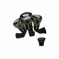 Team Golf Contour Golf Club Headcovers 3pk (Wake Forest, Black) NCAA NEW
