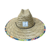 Ping Greenskeeper Wide Brim Straw Hat (Tan/Navy/Paradise, OSFM) 2023 Golf NEW