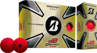 Bridgestone e12 Contact Soft Golf Balls (12pk, MATTE RED, 2023) NEW