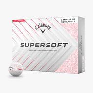 Callaway Supersoft Golf Balls (Red, 12pk) 1dz Splatter 360 2025 NEW