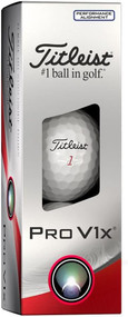 Titleist Pro V1x Performance Alignment Golf Balls (White/Blue, 3pk) 1 Sleeve 2023 NEW