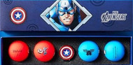 Volvik Vivid Soft Marvel X 4.0 Golf Balls (Captain America, 4pk)  Gift Set NEW