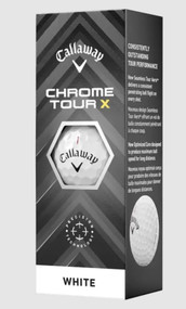 Callaway Chrome Tour X Golf Balls (White, 3pk) 1 Sleeve 2024 NEW
