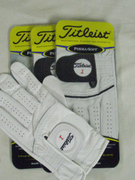 Titleist Perma Soft Golf Gloves (Mens, Right, Extra Large) White NEW