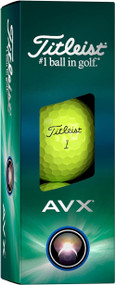 Titleist AVX Golf Balls (Yellow, 3pk) 1 Sleeve 2024 NEW