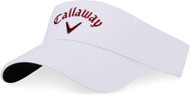 Callaway Liquid Metal Visor (White/Cardinal, Adjustable) 2025 Golf Hat NEW