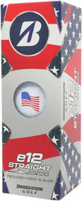 Bridgestone e12 Straight Golf Balls (3pk, White/Patriot) 1 Sleeve 2025 NEW
