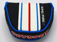 Odyssey Triple Track Putter Headcover (Black/Blue, Mallet) NEW