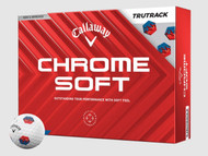 Callaway Chrome Soft Tru Track Golf Balls (White/Blue/Red, 24pk) 2dz 2024 NEW