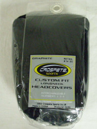 Crospete Custom Fit Longneck Fairway Driver Headcover Black NEW