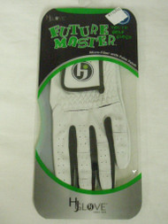 HJ Future Master Youth Golf Glove (Ice Gray, Junior, Left) NEW