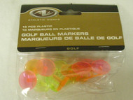 Athletic Works 15 pcs Plastic Golf Ball Markers (Multi Colors) NEW