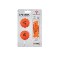 Zero Friction Spectra Two Ball Tees Pack (Neon Orange) NEW