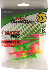 Pride Golf Maxx Pro Oversized Plastic Golf Tees (2 3/4", Neon, 10pk) NEW