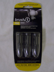 Brush T Pro Driver Tees (Black) 3pk Golf Brush-T Conforms NEW