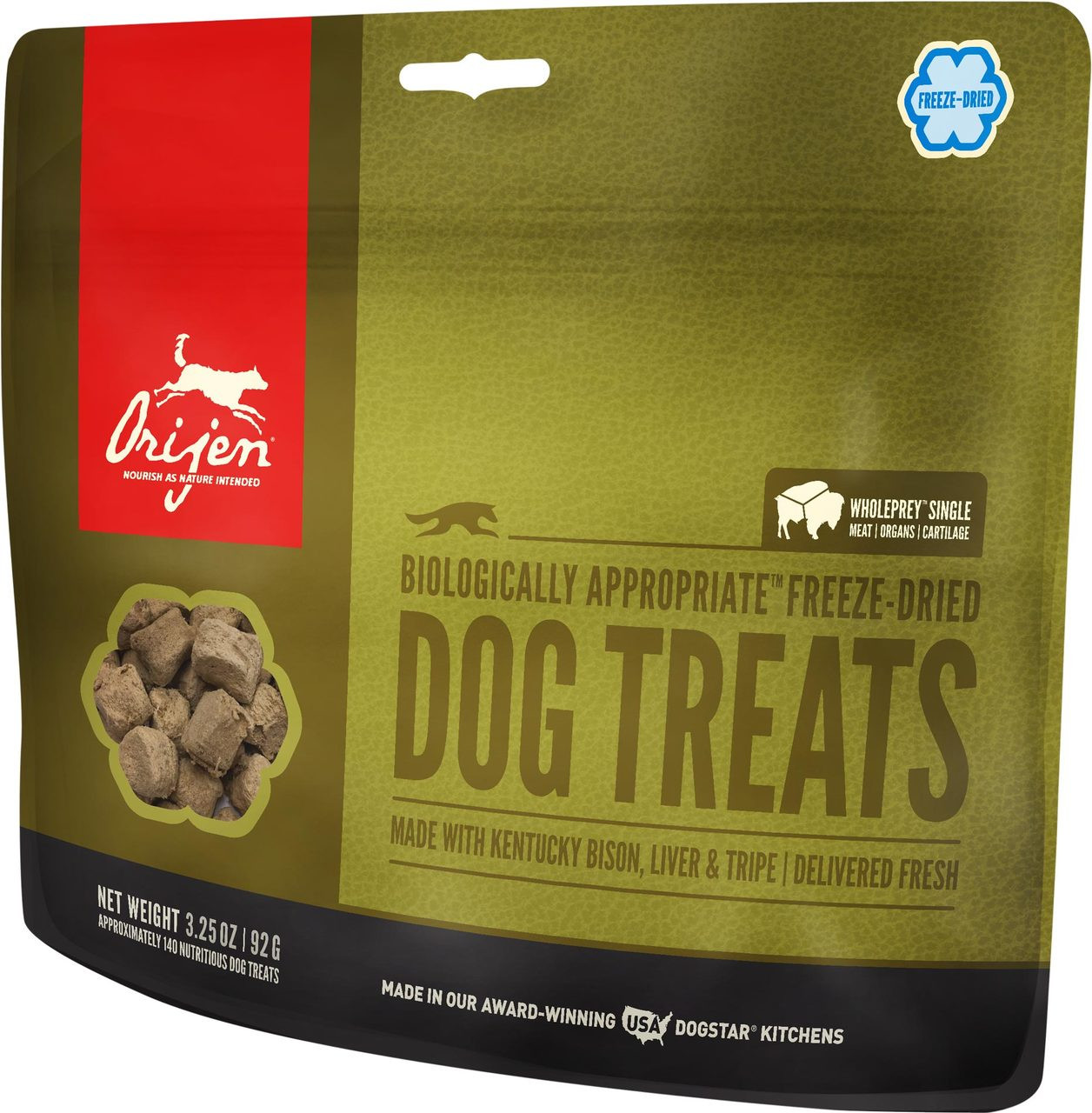 Orijen Freeze Dried Kentucky Bison Treats 3oz Woodin You