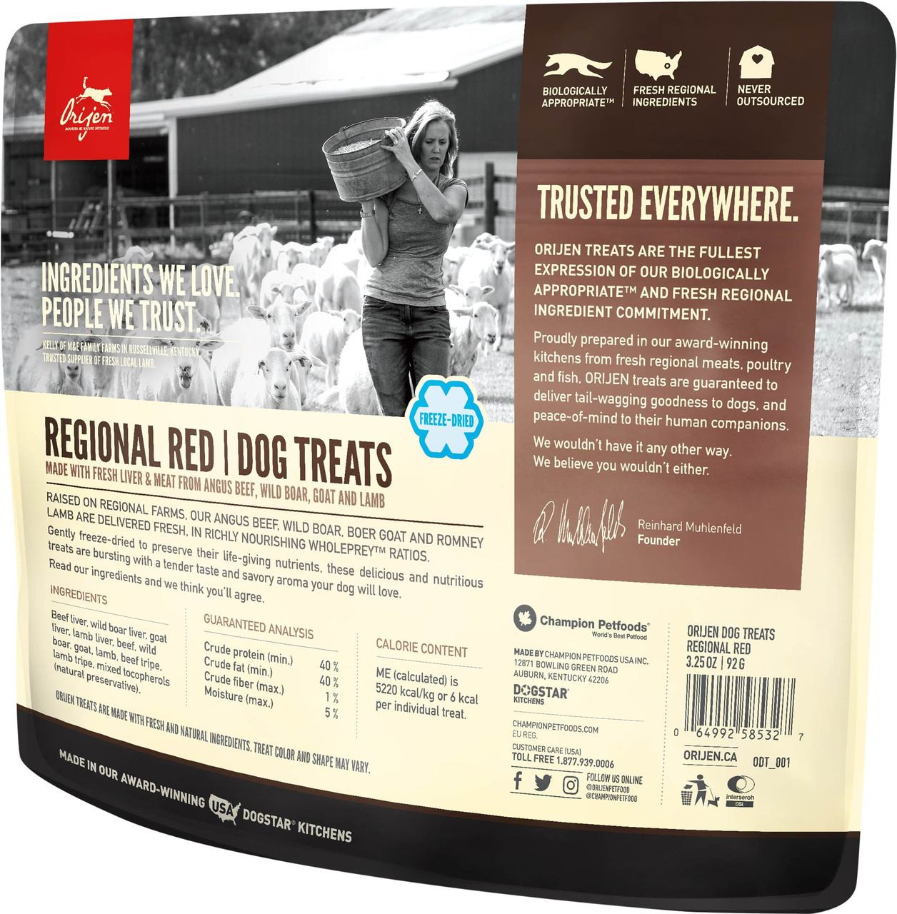 Orijen Regional Red Cat Treats 1 25 Oz Woodin You Pampered Paws