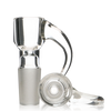 glass Clear Funnel bowl slide with large clear horn