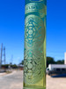 16" Encore Thick Beaker with Color Deep Etch Sand Blast Bong Water Pipe Back of Neck