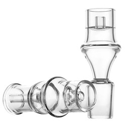 20mm Quartz Domeless Nail for E-Nail D-Nail Electric Nail Cone Ground Glass Fitting Angle View