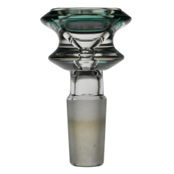 Diamond Edge Color Rim Funnel Glass Slide Bowl 18mm & 14mm