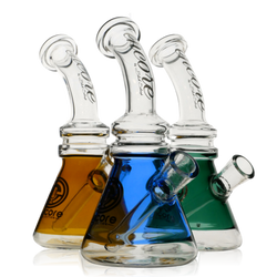 Encore Collection Mini Beaker Dab Rig with Bent Neck Assorted Colors