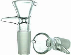 Clear Glass on glass Funnel Slide Bowl with Horn