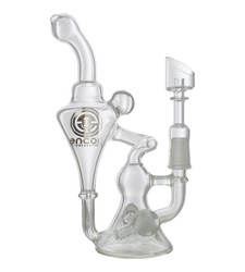 6.5" Encore Collection Clear Glass Recycler Oil Rig Water Pipe