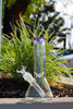 Encore Collection 9" 38x4 Mini Glass Bong Water Pipe Beaker Purple Outside