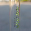 18" Encore Collection Glass Bong with triple ratchet disc filter stemless water pipe close up logo runner