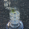 18" Encore Collection Glass Bong with triple ratchet disc filter stemless water pipe close up on triple filter ratchet perc