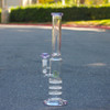 18" Encore Collection Glass Bong with triple ratchet disc filter stemless water pipe full body shot 